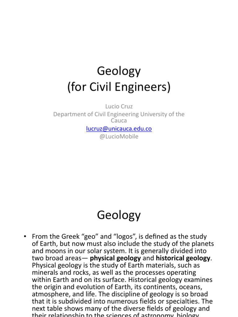 01 Geology Introduction and Definitions PDF PDF Geology