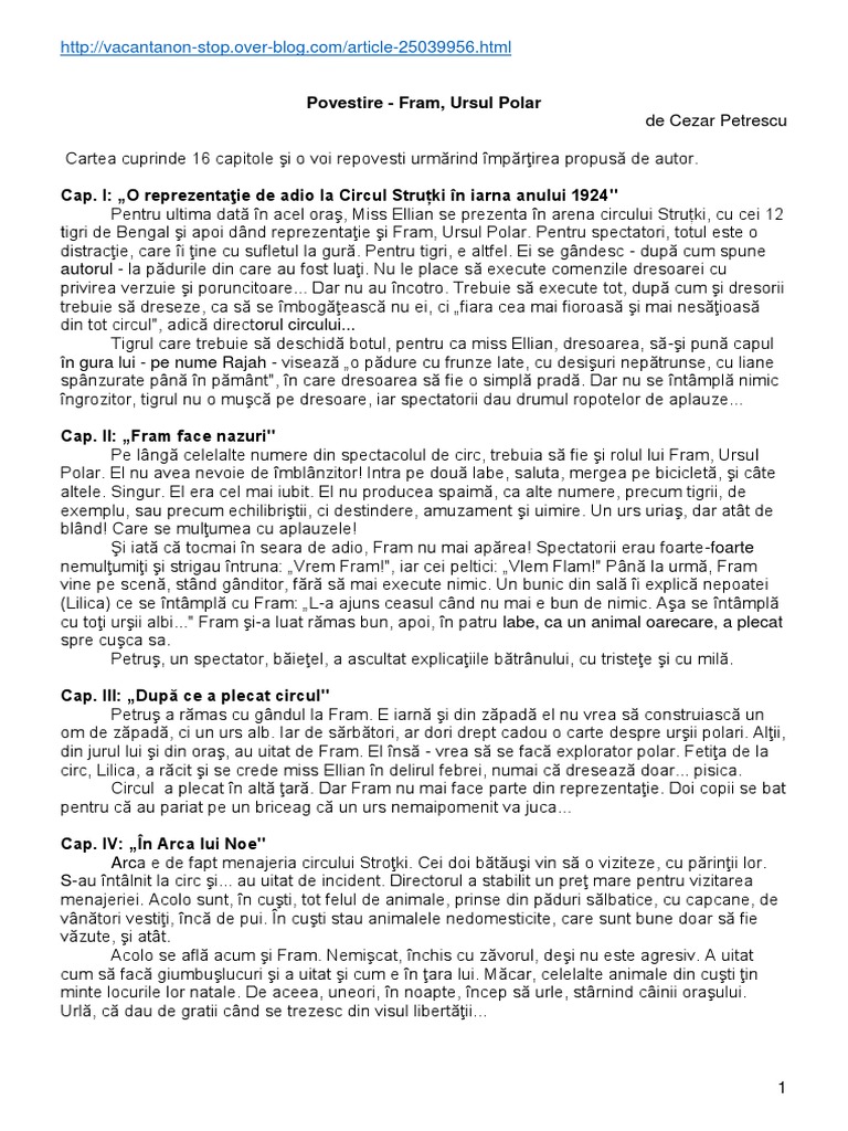 Fram Ursul Polar - povestire pe capitole.docx