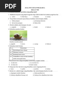Soal Pts Genap Viii Prakarya