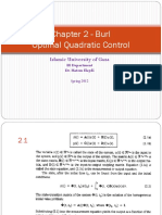 Chapter 2 - Burl Optimal Quadratic Control: Islamic University of Gaza