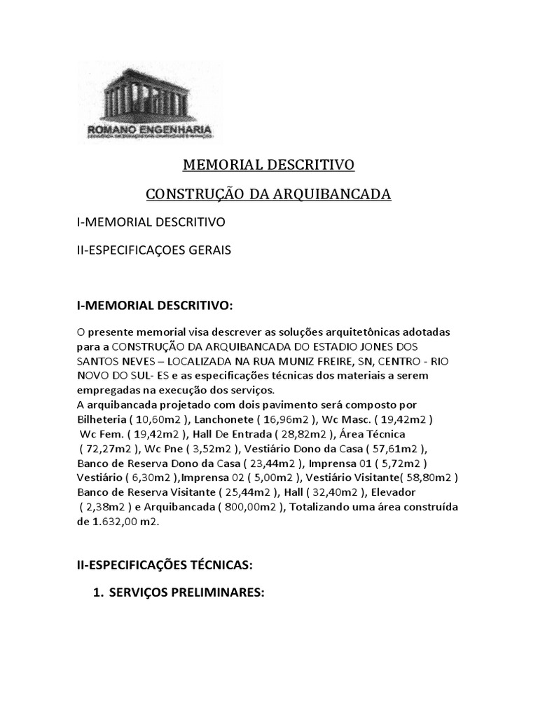 Projeto de Arquibancada de Concreto | PDF | Argamassa (alvenaria ...
