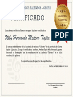 Academia de Música Talentos Chota Certificado Guitarra