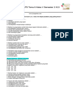 Soal PTS UTS Tema 6 Kelas 5 Semester 2 Kurikulum 2013 PDF