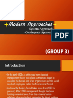 Modern Approaches
