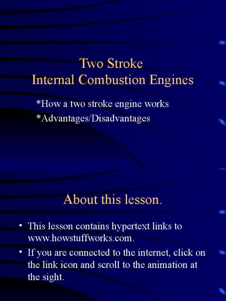 Two Stroke Internal Combustion Engines How A Two Stroke Engine Works