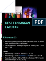 Kesetimbangan Larutan