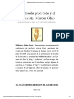 El filósofo prohibido y el archivista. Marcos Ghio | Biblioteca Evoliana.pdf