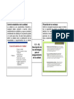 Control Estadístico de La Calidad: Filosofía Del No Rechazo