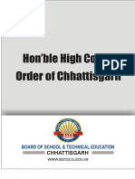 Hon'ble High Court Order of Chhattisgarh: Board of School & Technical Education