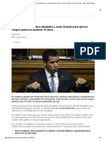 El Gobierno de Maduro Inhabilita a Juan Guaidó Para Ejercer Cargos Públicos Durante 15 Años - BBC News Mundo