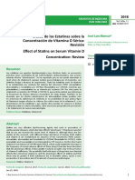Efecto de Las Estatinas Sobre La Concentracioacuten de Vitamina D Seacuterica Revisioacuten