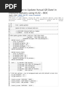 Code Snippet To Update Actual GR Date' in Inbound Delivery Using VL32 - BDC