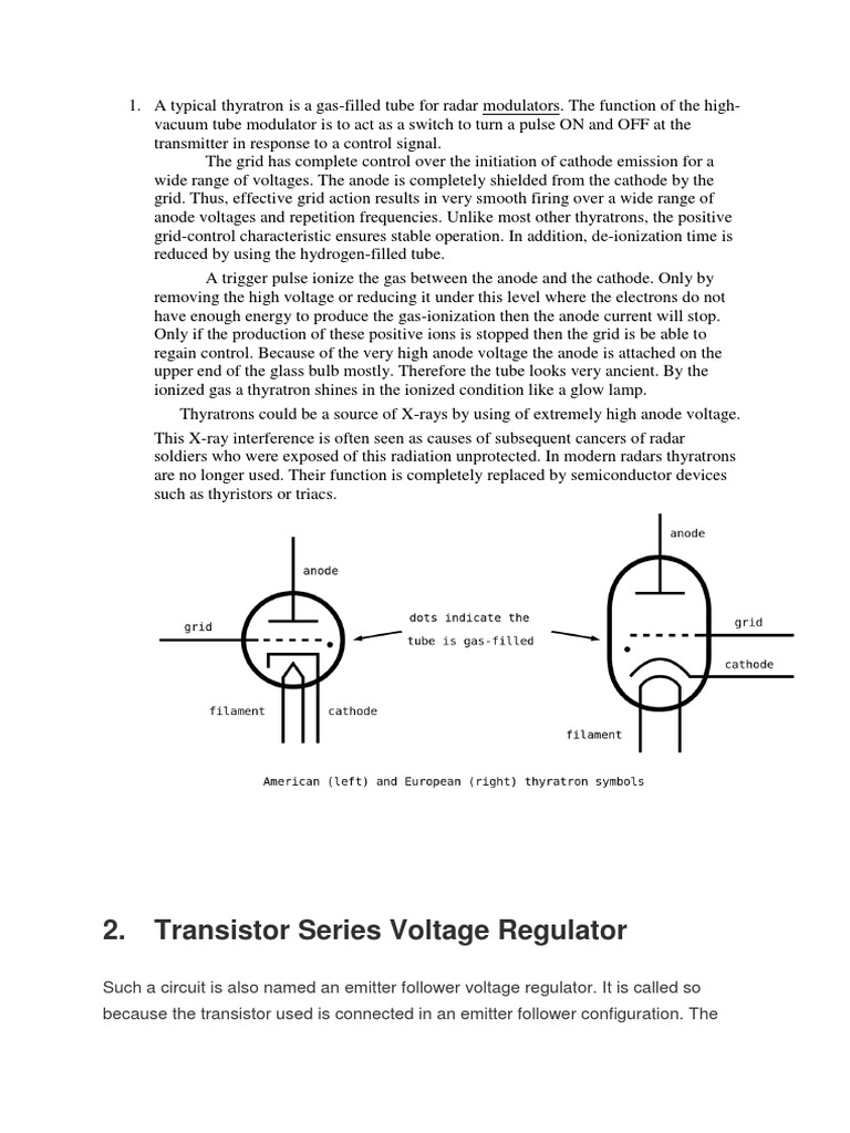 Transistor Series Voltage Regulator PDF Vacuum Tube Transistor