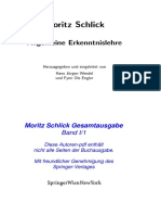 Moritz Schlick - Allgemeine Erkenntnislehre PDF