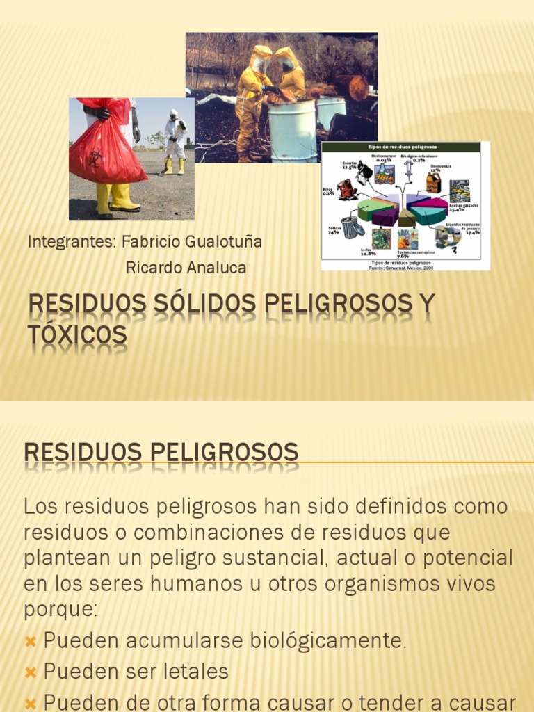 LOS-RESIDUOS-TOXICOS y PELIGROSOS | PDF | Residuos | Pesticida