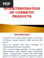 Biodeterioration of Cosmetic Products