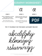 Faux Calligraphy Worksheet PDF