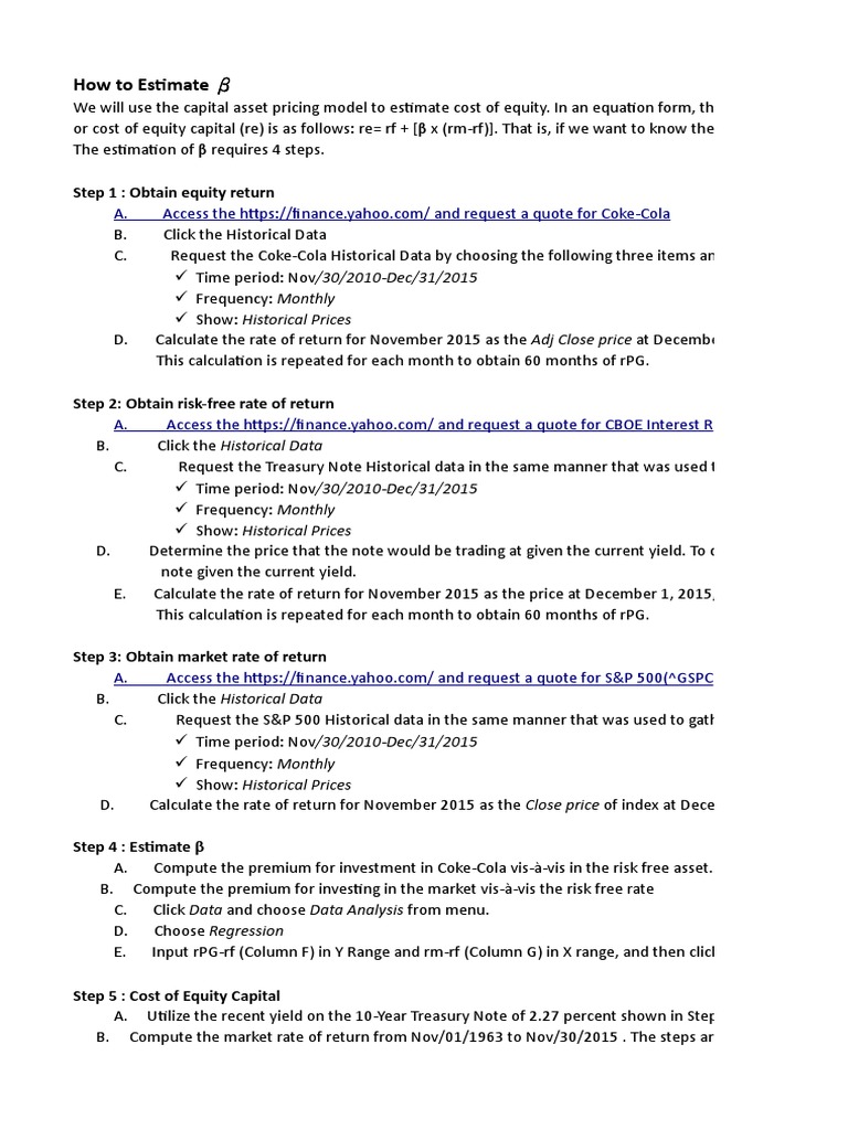 2A Beta Estimation Coke Cola Student | PDF | Errors And Residuals ...