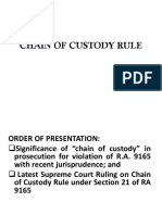 CHAIN OF CUSTODY RULES FOR DRUG CASES