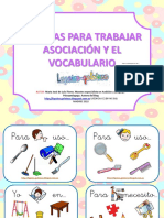 Tarjetas Asociación y Vocabulario