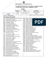 University of Calcutta Date Wise List of Colleges For Holding Examination in Compulsory Language Group