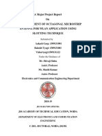 A Major Project Report On Gain Enhancement of Octagonal Microstrip Antenna For Wlan Application Using Slotting Technique