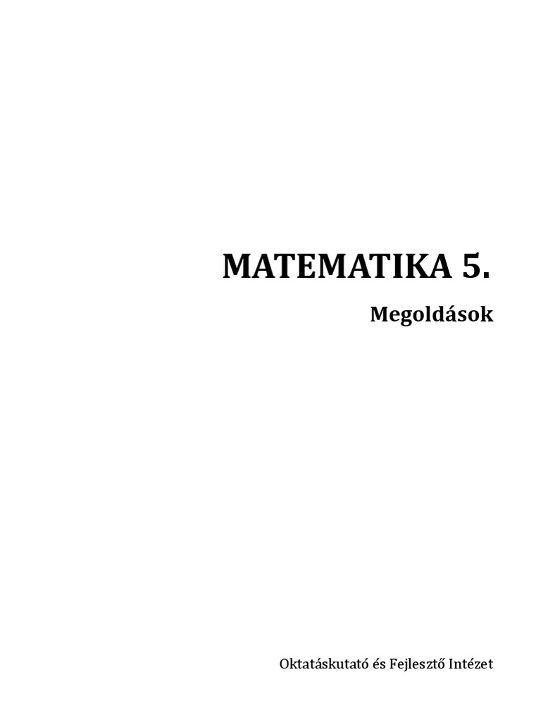 OFI Matematika 05 TK Megoldas PDF | PDF