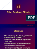 Other Database Objects: Oracle Corporation, 1998. All Rights Reserved