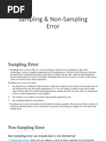 Sampling Error and Non-Sampling Error