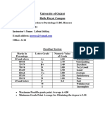 University of Gujrat Hafiz Hayat Campus: Grading System