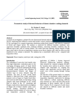 Parametric Study of Thermal Behavior of Thrust Chamber Cooling Channels