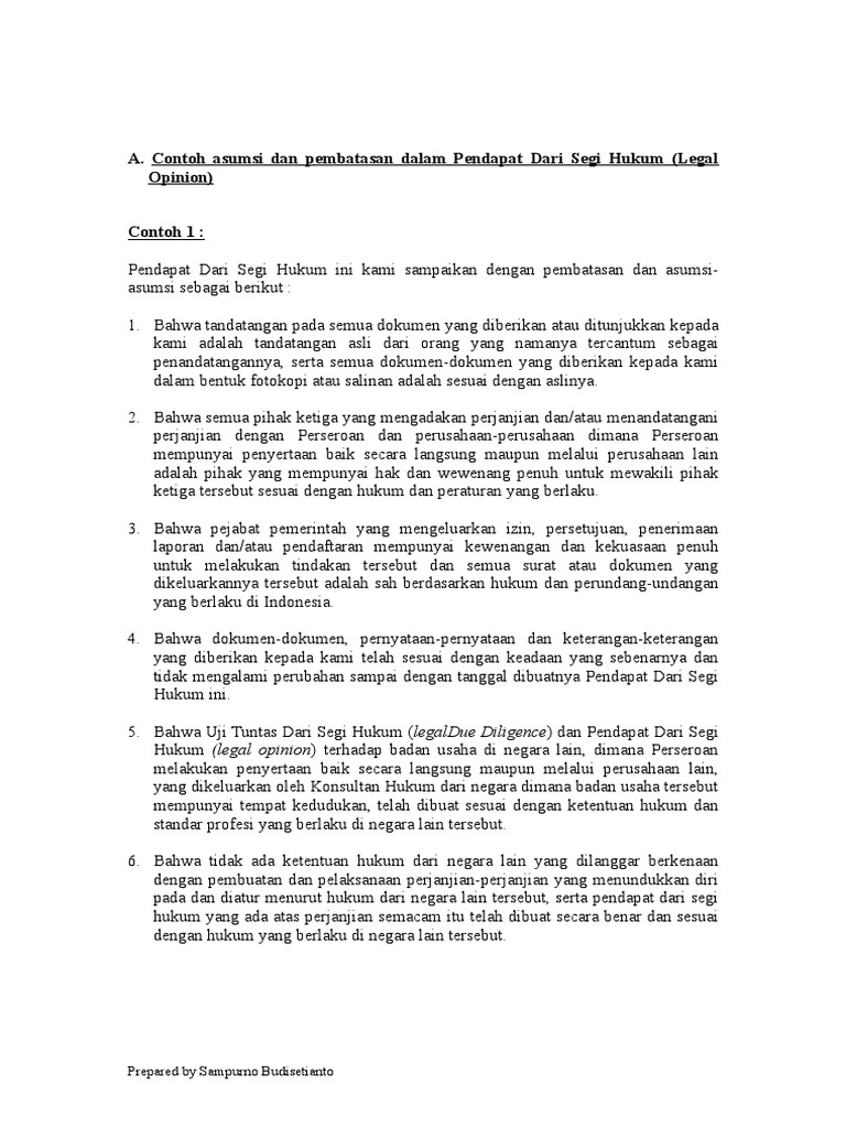 A Contoh asumsi dan pembatasan dalam Pendapat Dari Segi A Contoh asumsi dan pembatasan dalam Pendapat Dari Segi