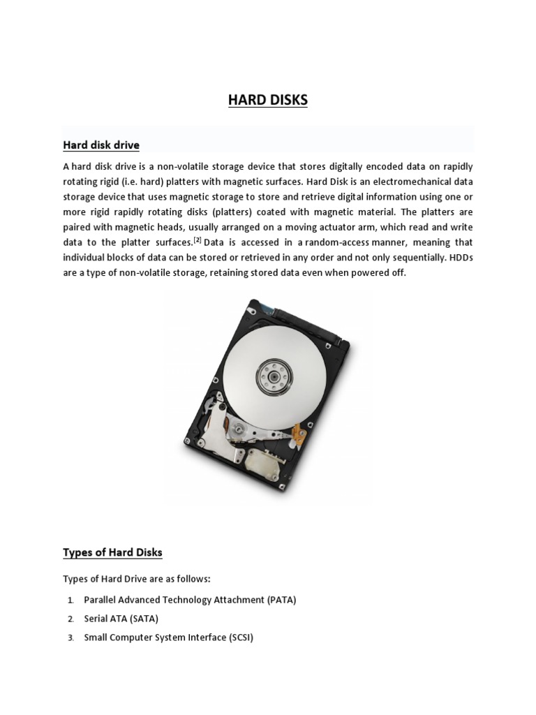 A Comprehensive Overview of Hard Disk Drives Components, Types, and