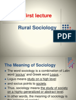 Introductiontoruralsociology1011stlecture 171019124634