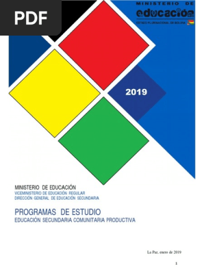 Programas De Estudio Secundaria 2019docx Palabra - 