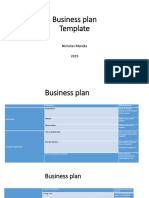 Template for Business Plan 2019