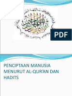 Penciptaan Manusia Menurut Al-Quran Dan Hadist