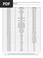 Electrical Part List