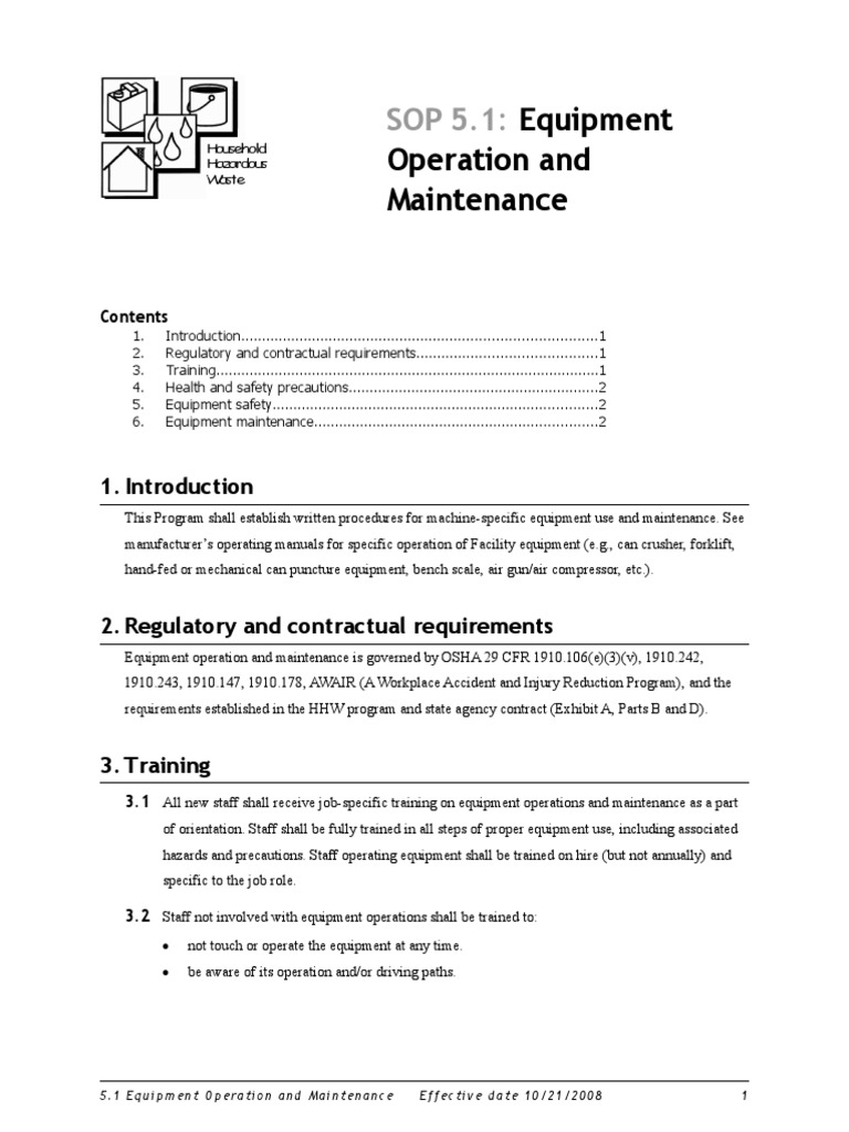 Equipment Operation and Maintenance | PDF | Forklift | Personal ...