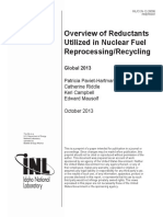 Overview of Reductants Utilized in Nuclear Fuel Reprocessing/Recycling