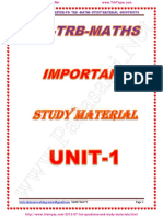 PGTRB Maths Study Material Unit 1