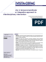 Orofacial Motricity in Temporomandibular Dysfunctions: An Integrative Approach To Interdisciplinary Intervention