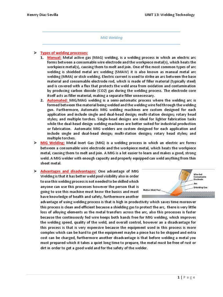 MIG Welding Techniques & Safety | PDF | Welding | Construction