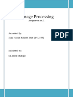 Digital Image Processing: Assignment No. 1