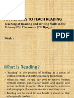 Wk1 - Approaches To Teach Reading Week 1 25th June 2018