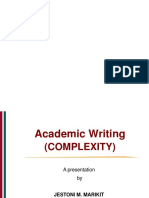 Academic Writing - Complexity