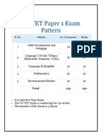 TN TET Paper 1 Exam Pattern