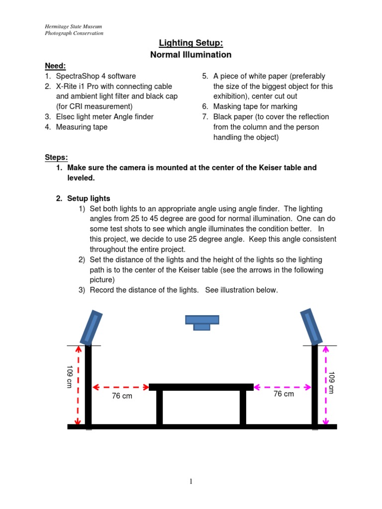 Lighting Setup: Normal Illumination: Need | PDF | Lighting | Icon ...
