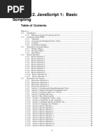 Chapter 12. Javascript 1: Basic Scripting: Table of Contents