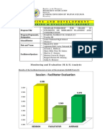 Monitoring and Evaluation Report for Grade 10 Research Seminar